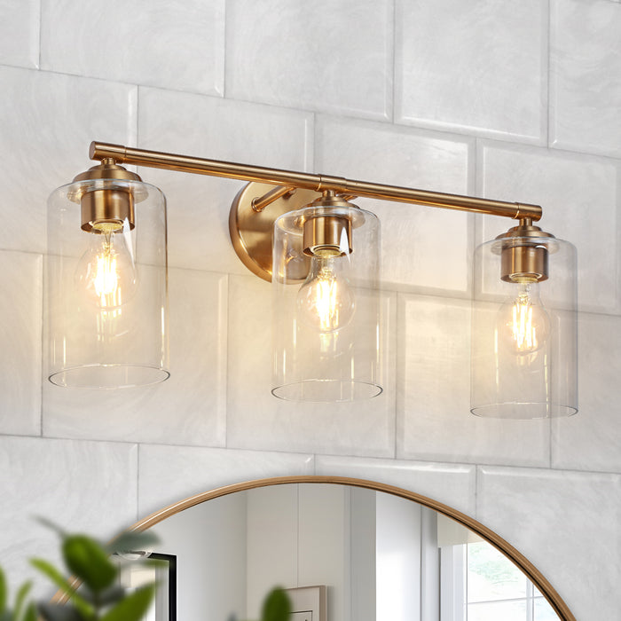 Sauvig 3-Light Brass Bathroom Vanity Light