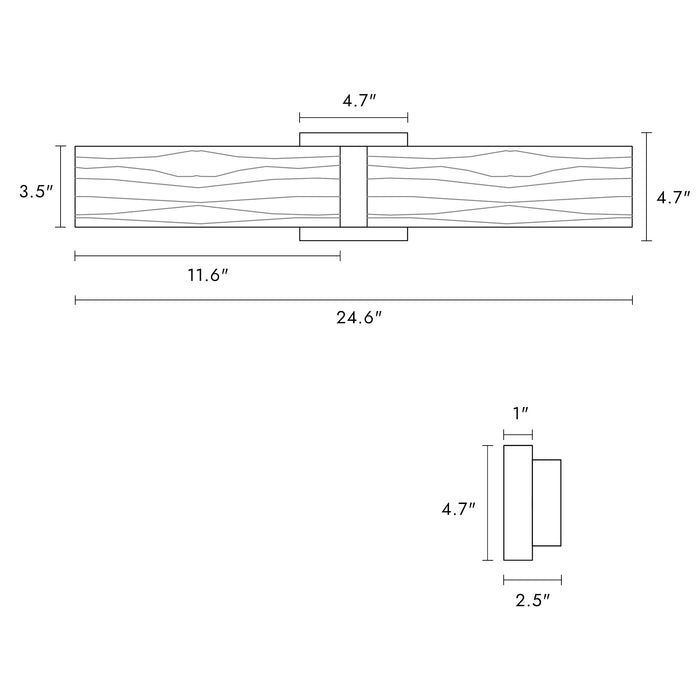 Letopha 1-Light LED Brass Bathroom Vanity Light