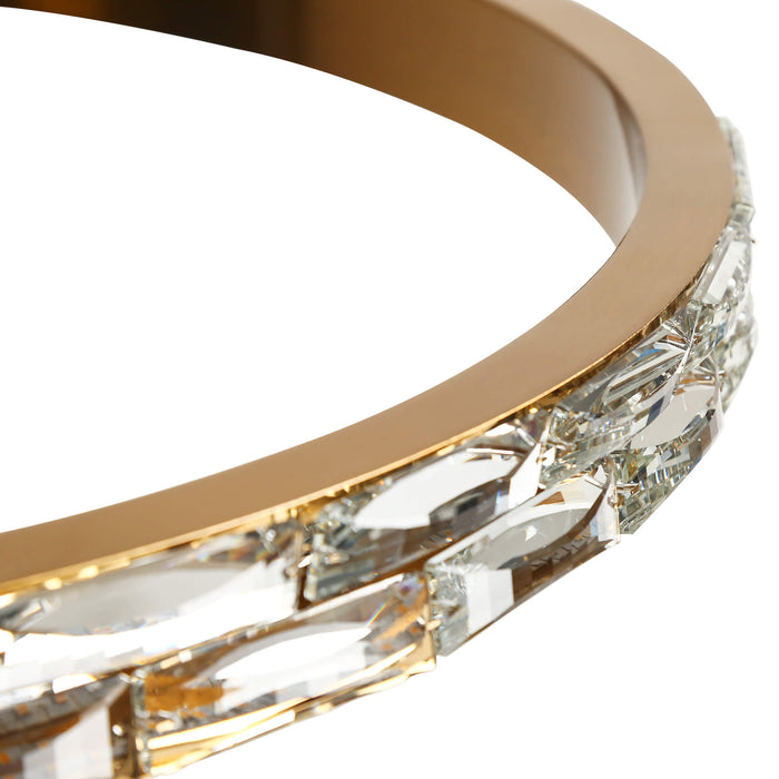 Sledeif 1-Light LED Brass Chandelier