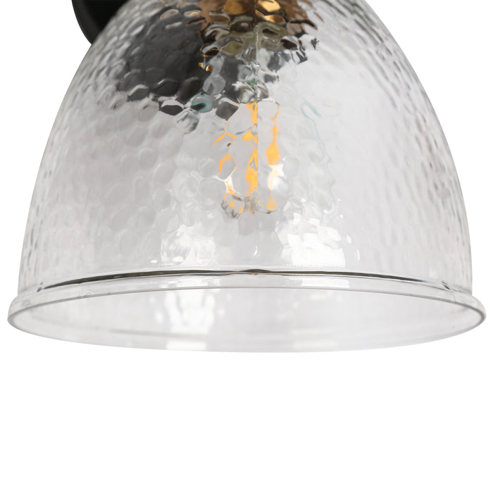 Xelovan 3-Light Black and Brass Bathroom Vanity Light