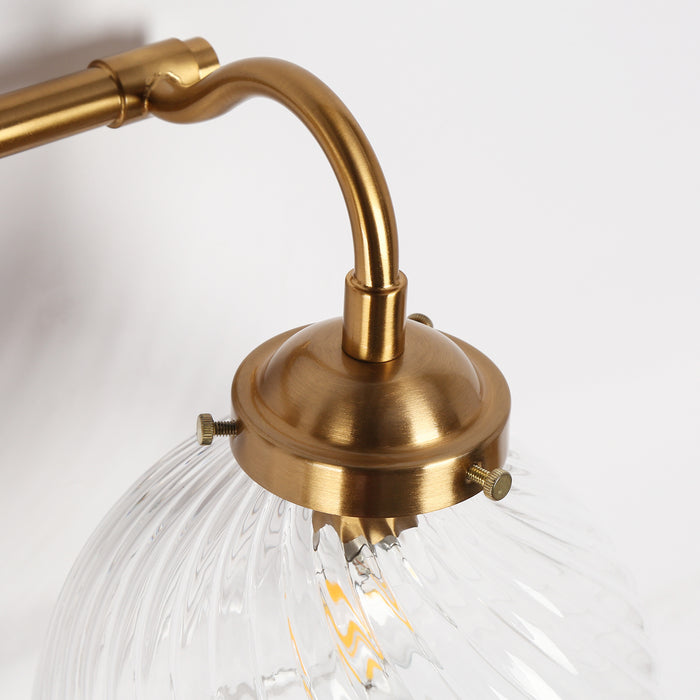 Tavisse 3-Light Brass Bathroom Vanity Light