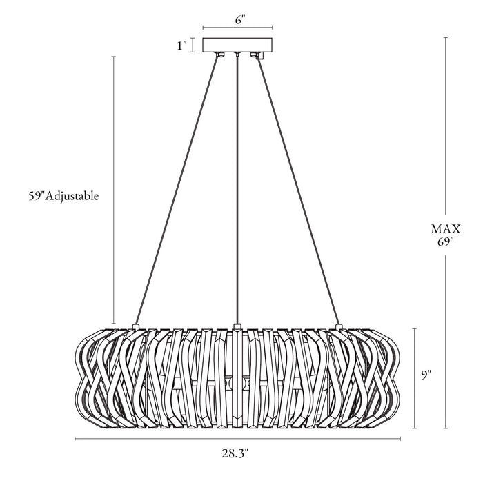Eurydam 6-Light Brass Chandelier
