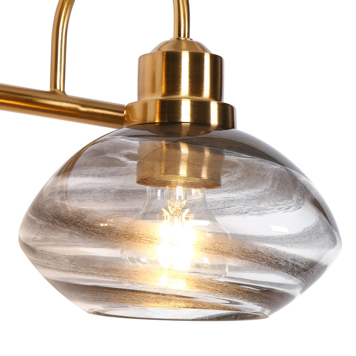 Eldrion 3-Light Brass Bathroom Vanity Light