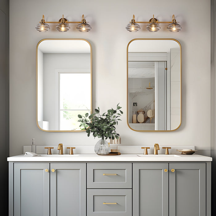 Eldrion 3-Light Brass Bathroom Vanity Light