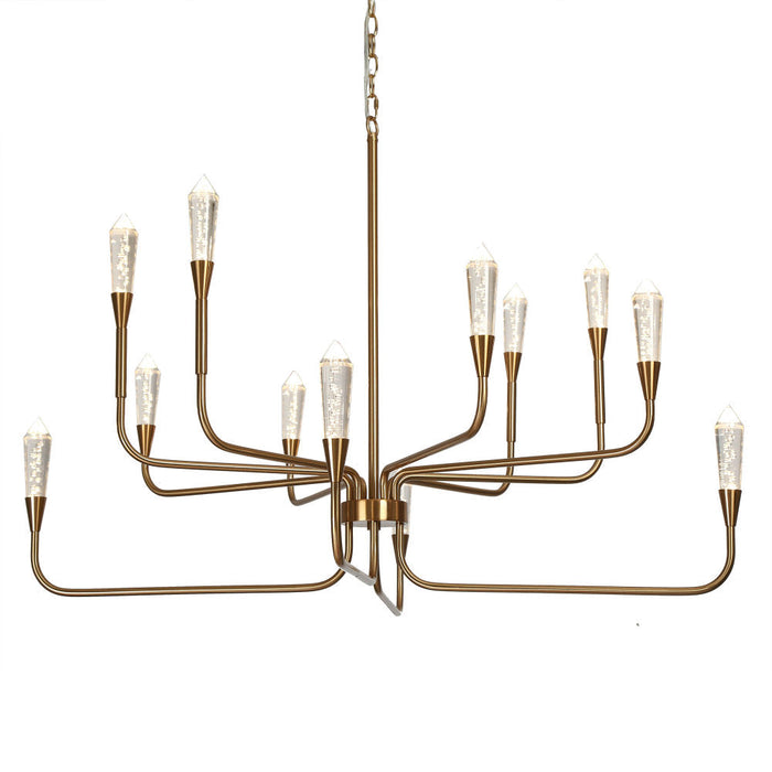 Zythera 12-Light LED Brass Chandelier