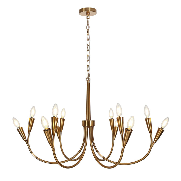 Gadtefu 12-Light Brass Chandelier