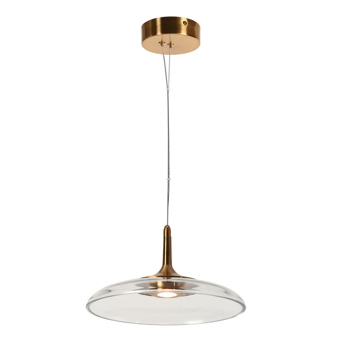 Herays 1-Light LED Brass Pendant Light