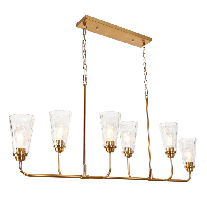 Cuperai 6-Light Brass Island Light