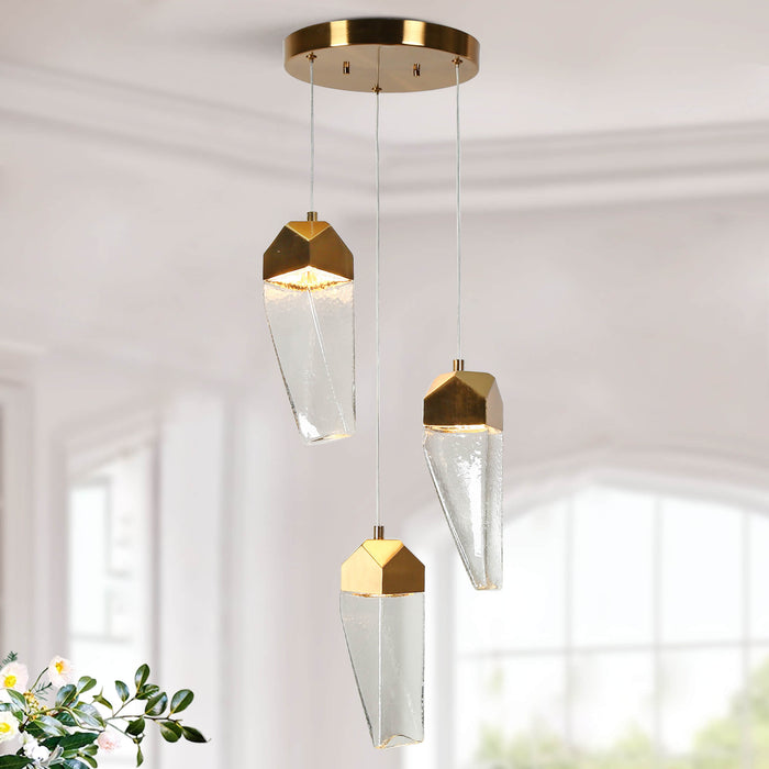 Faylian 3-Light LED Brass Chandelier
