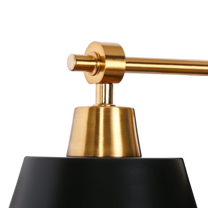 Zelvorn 3-Light Black and Brass Bathroom Vanity Light