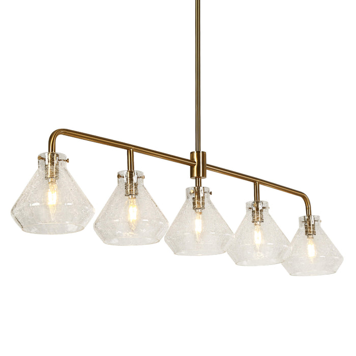 Calmory 5-Light Brass Linear Island Light