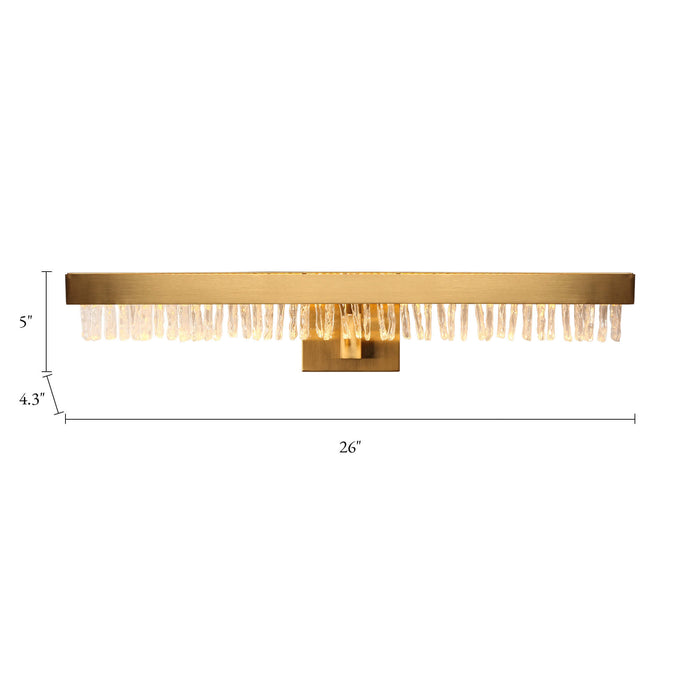 Nunaven 1-Light LED Brass Bathroom Vanity Light