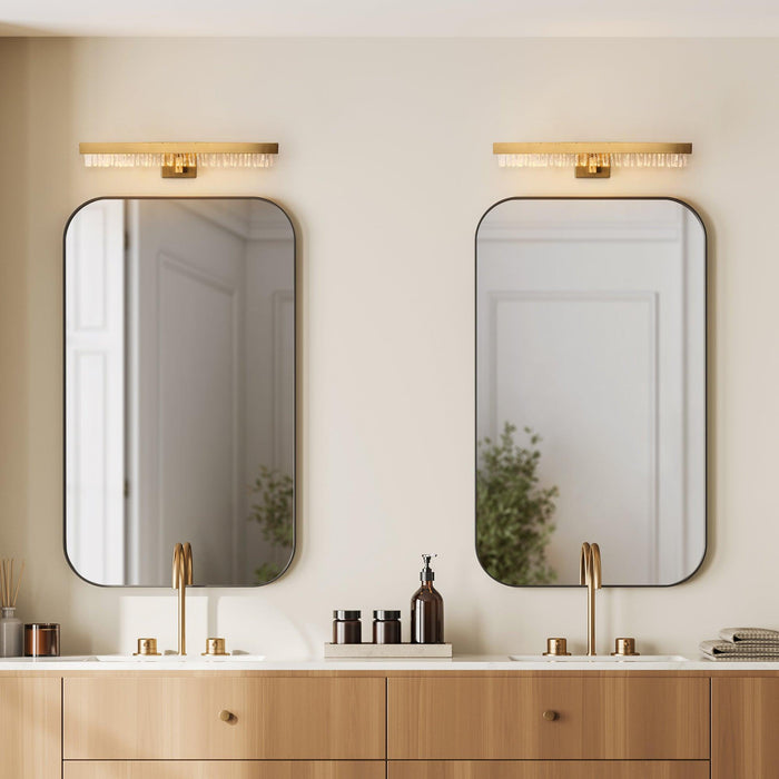 Nunaven 1-Light LED Brass Bathroom Vanity Light
