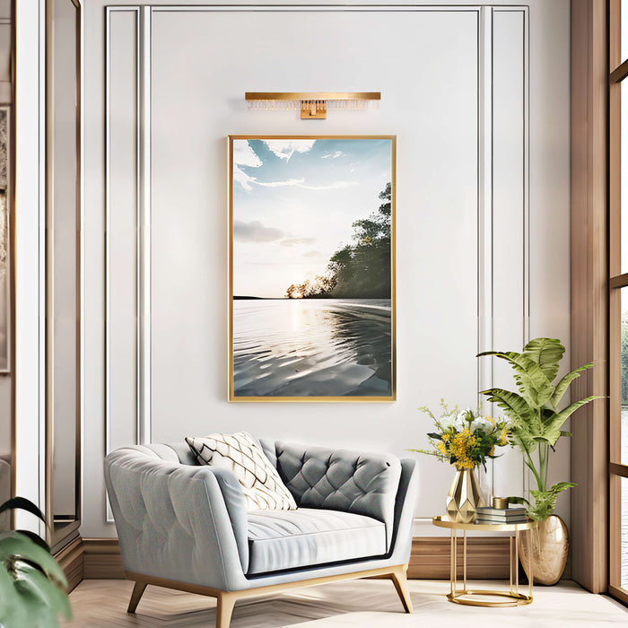 Nunaven 1-Light LED Brass Bathroom Vanity Light