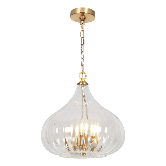 Syliene 3-Light Brass Chandelier