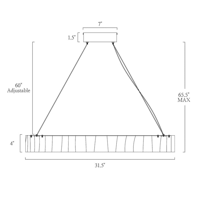 Maviris 1-Light LED Silver Chandelier