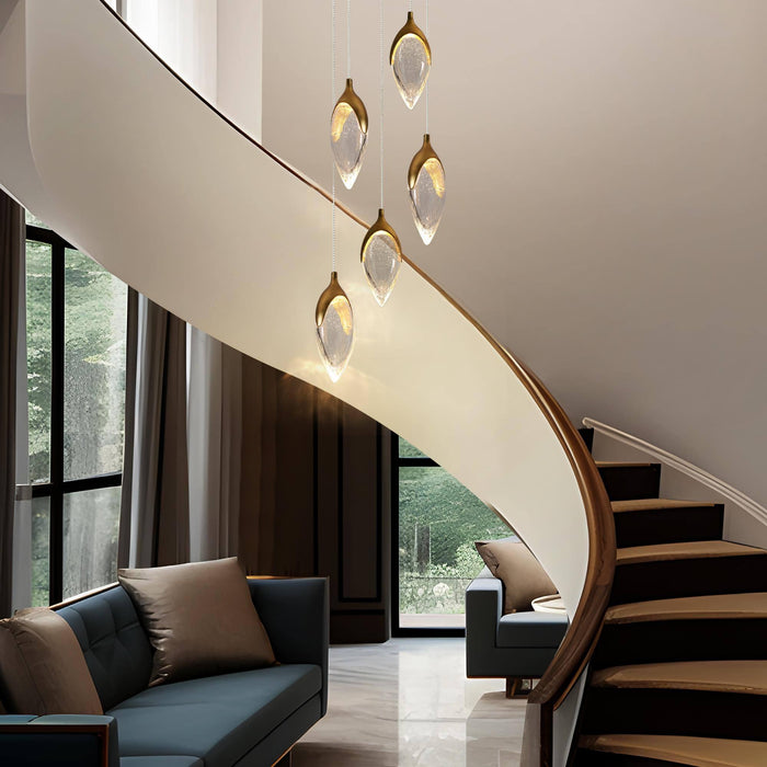 Seravyn 5-Light LED Gold Chandelier