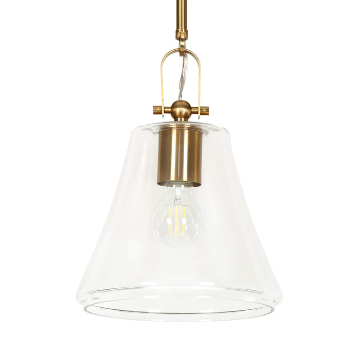 Feylorn 1-Light Brass Pendant Light