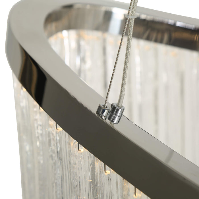 Uranuti 1-Light LED Silver Chandelier