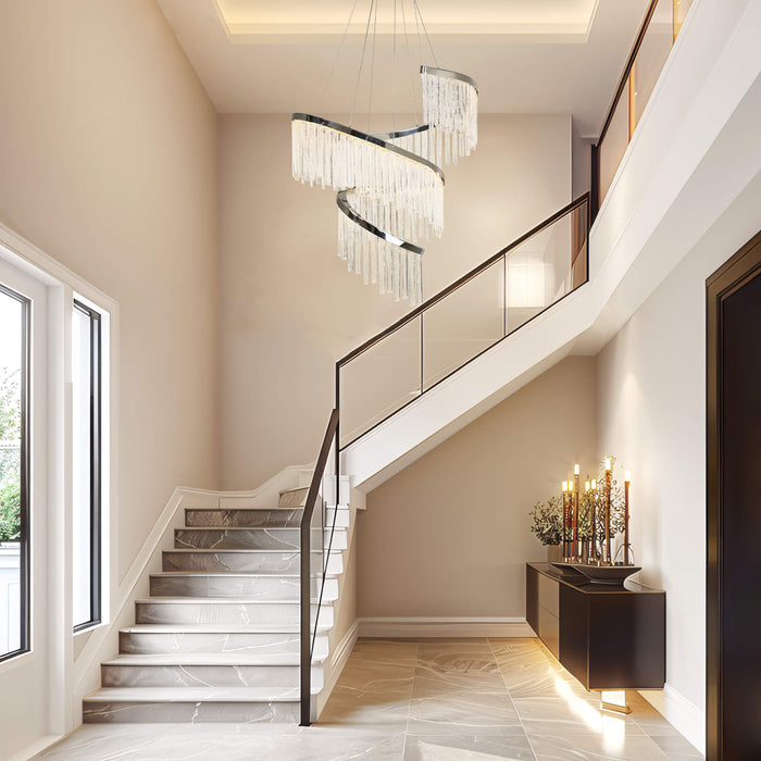 Uranuti 1-Light LED Silver Chandelier