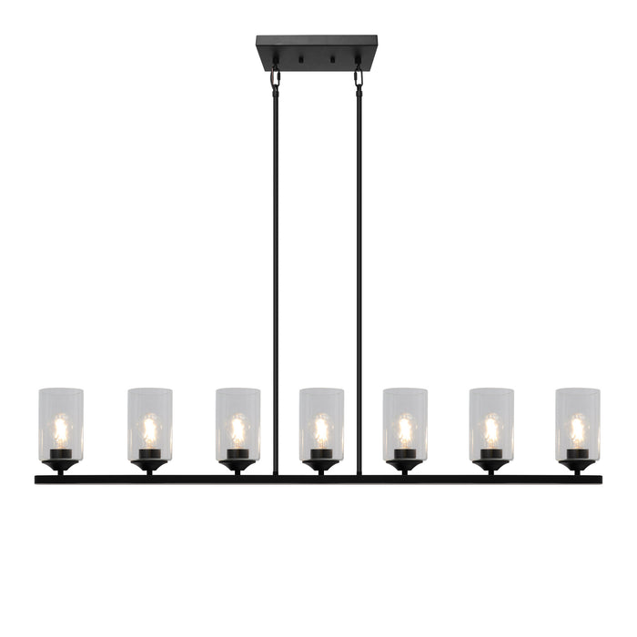 Zaveren 7-Light Black Island Light