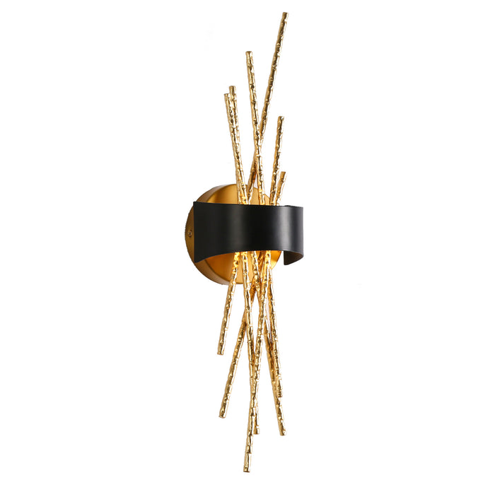 Wynther 1-Light LED Black and Gold Wall Sconce