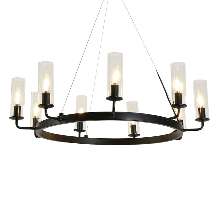 Tovarel 9-Light Black Chandelier