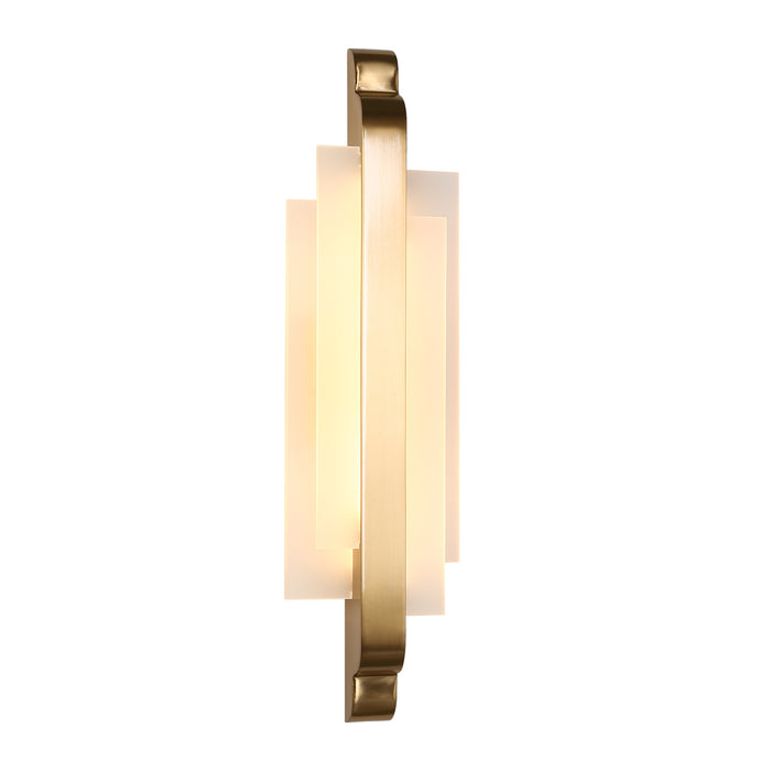 Zyvia 1-Light LED Brass Acrylic Wall Sconce