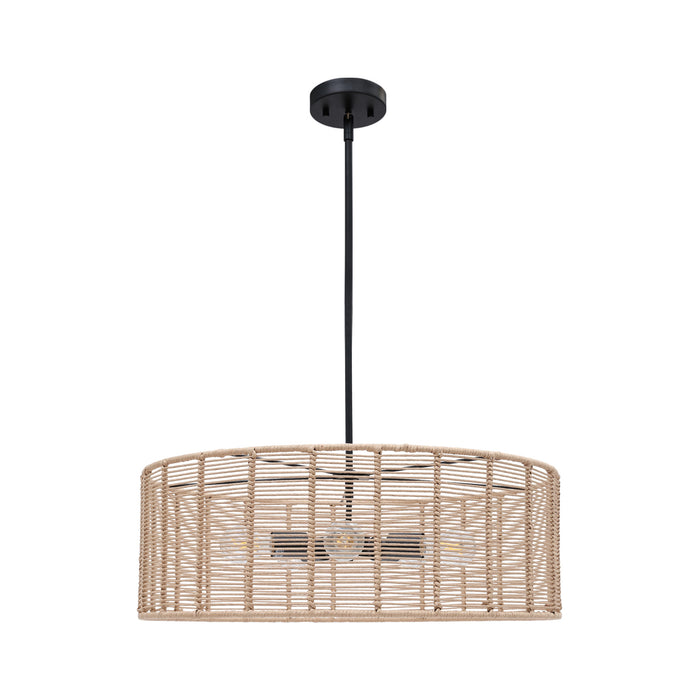 Meyrith 5-Light Wood & Rattan Chandelier