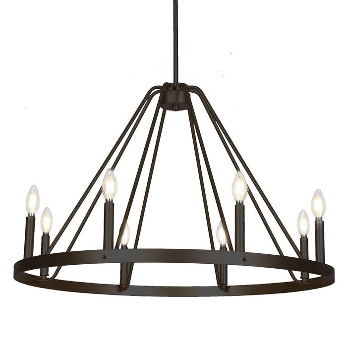Meytora 8-Light Black Chandelier