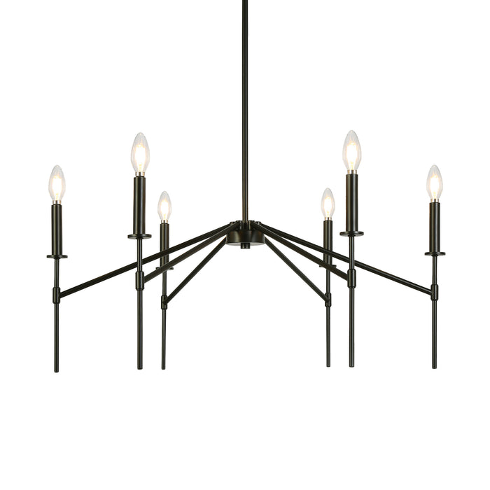 Luxora 6-Light Black Chandelier