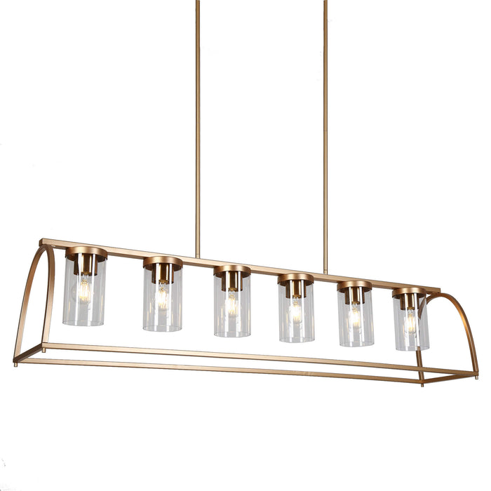 Velmira 6-Light Gold Island Light