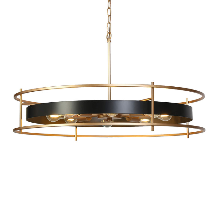 Meythar 8-Light Black and Gold Chandelier
