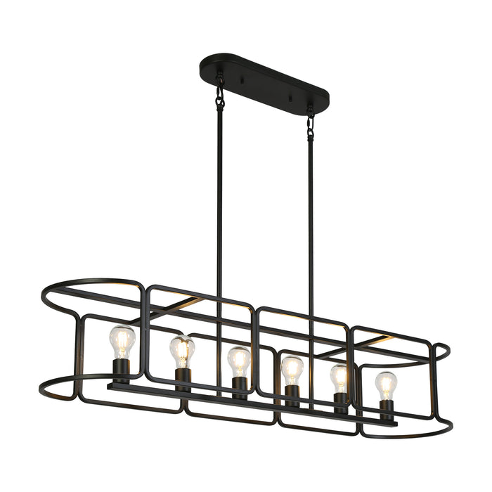 Zyrelon 6-Light Black Island Light