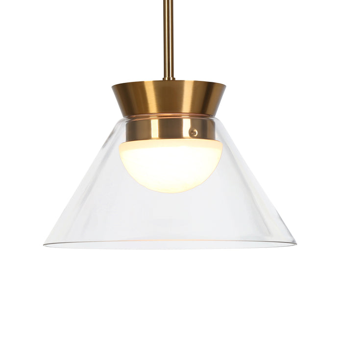 Golver 1-Light Brass Pendant Light