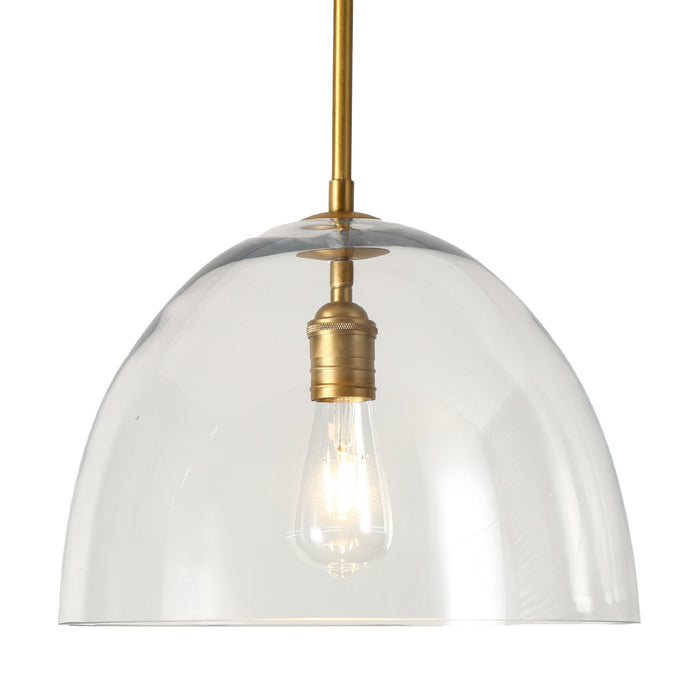 Fayrion 1-Light Gold Glass Dome Pendant Lights