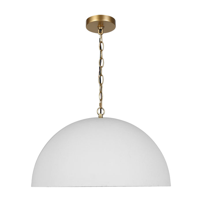 Lumora 1-Light White and Gold Pendant Light