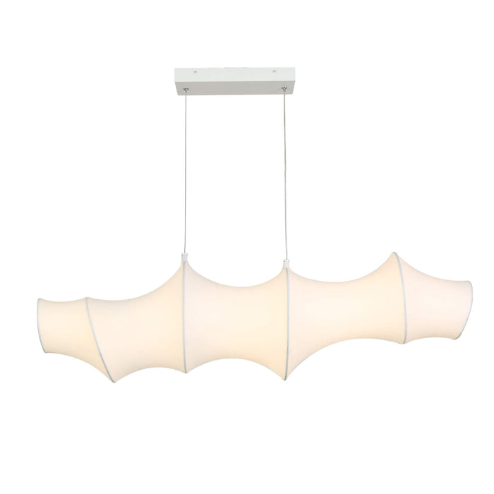 Alvino LED 1-Light White Fabric Island Light