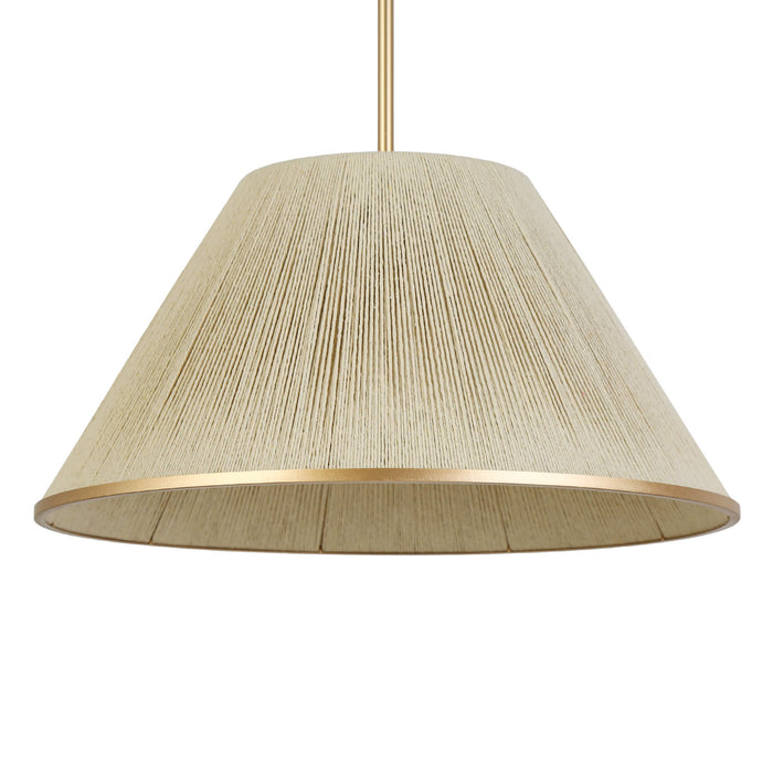 Aureno 1-Light Gold Beige Cotton Thread Pendant Light