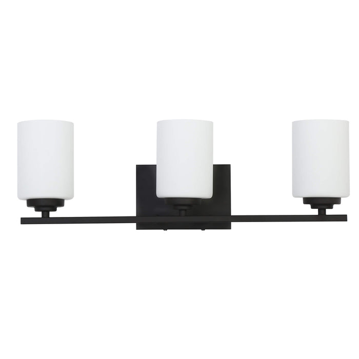 Brilora Modern 3-Light Bathroom Vanity Light with Frosted Glass Shades, ORB