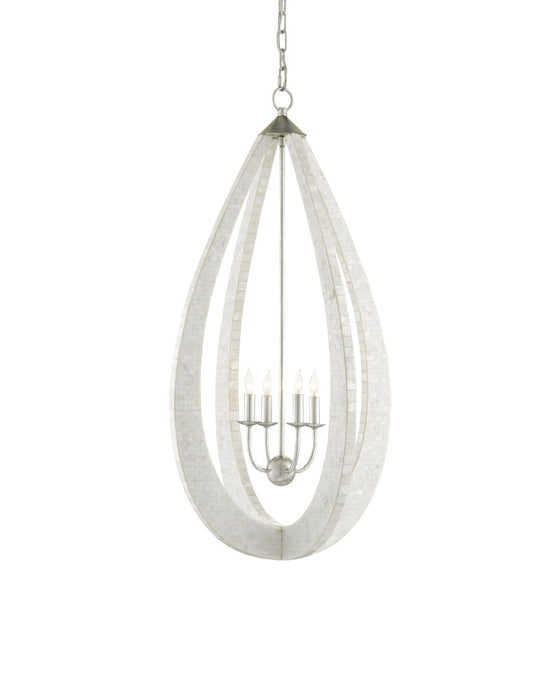 Arietta White Teardrop Chandelier