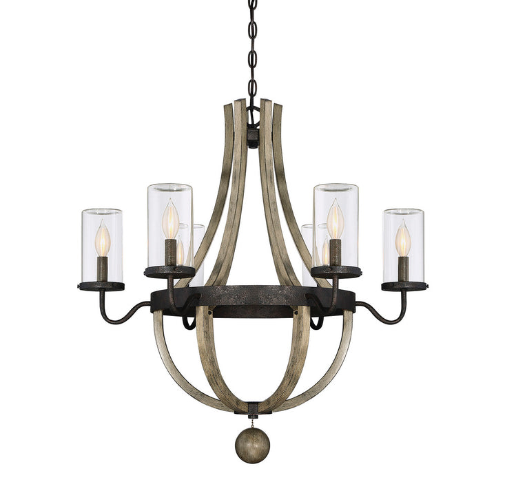 Eden 6-Light Outdoor Chandelier in Weathervane