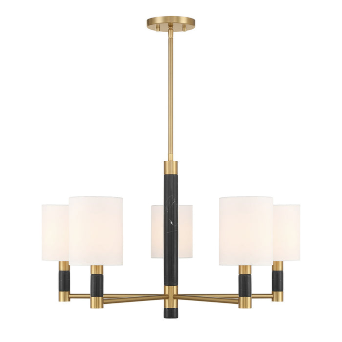 Conrad 5-Light Chandelier in Warm Brass