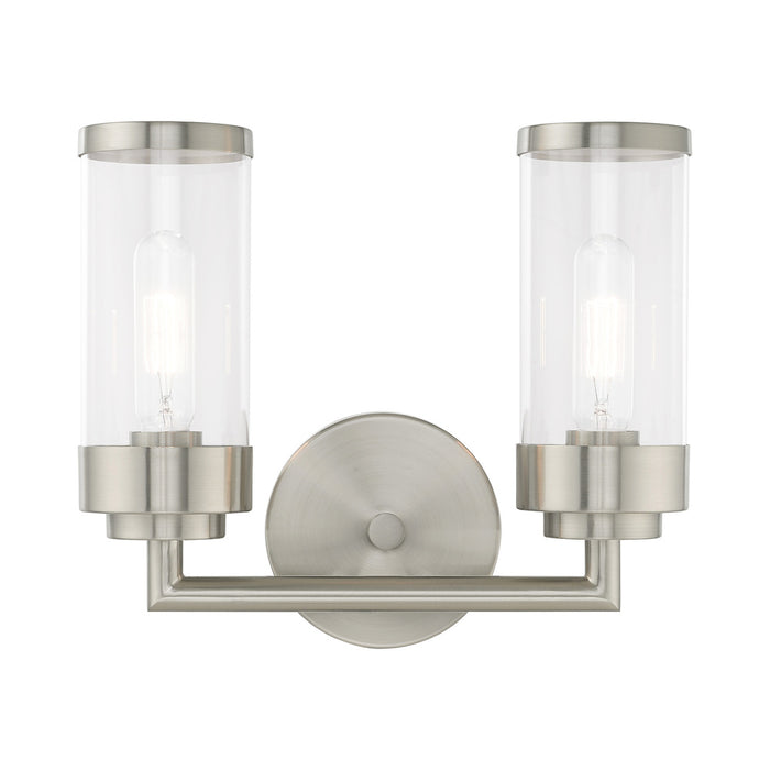 2 Lt Brushed Nickel Bath Vanity