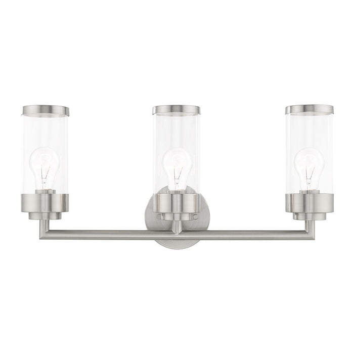 3 Lt Brushed Nickel Bath Vanity