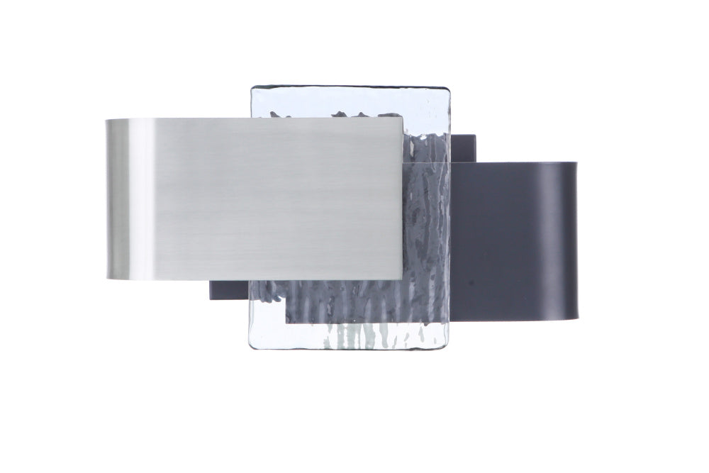 Harmony 1 Light LED Wall Sconce in Flat Black/Polished Nickel