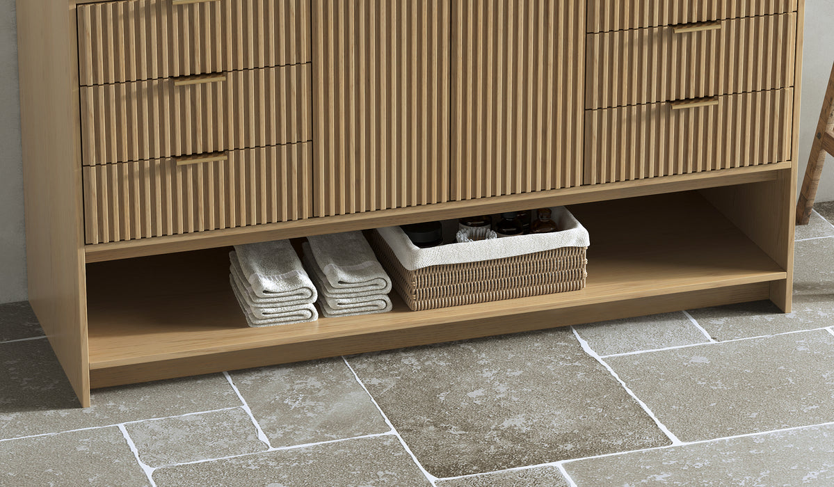 San Diego 60" Oak Gray Bathroom Vanity, Single Sink