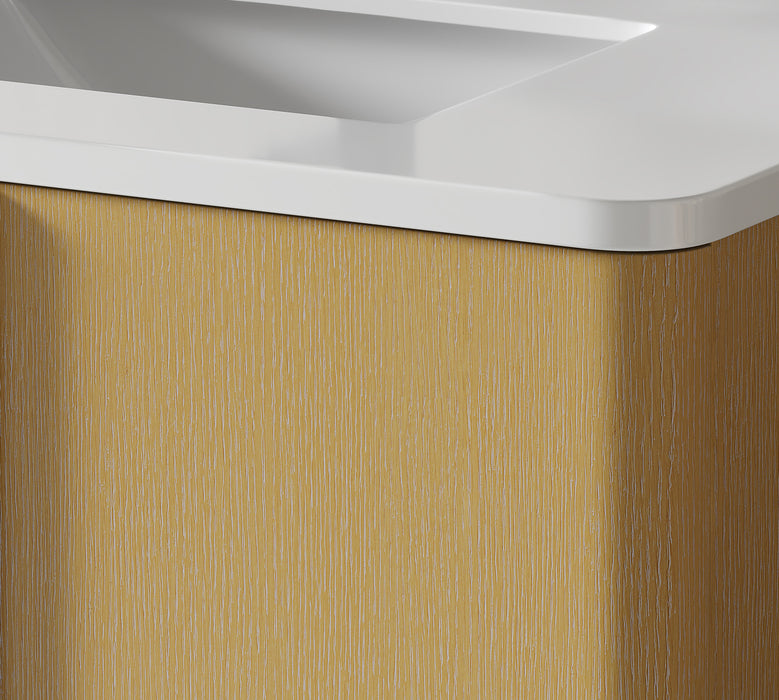 Lucas 36" Natural Oak Free Standing Bathroom Vanity