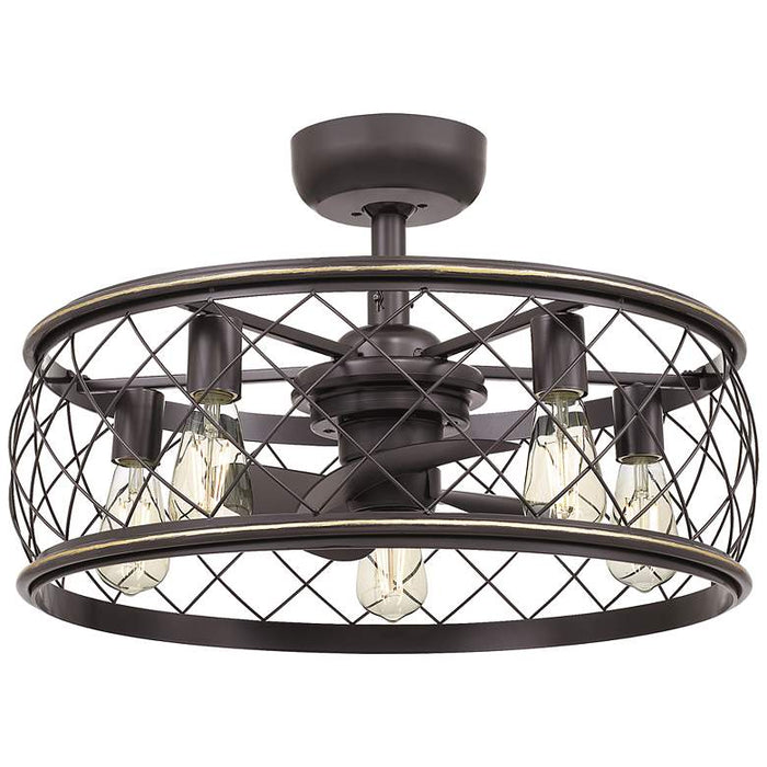 12" Bronze LED Ceiling Fan with Remote Control