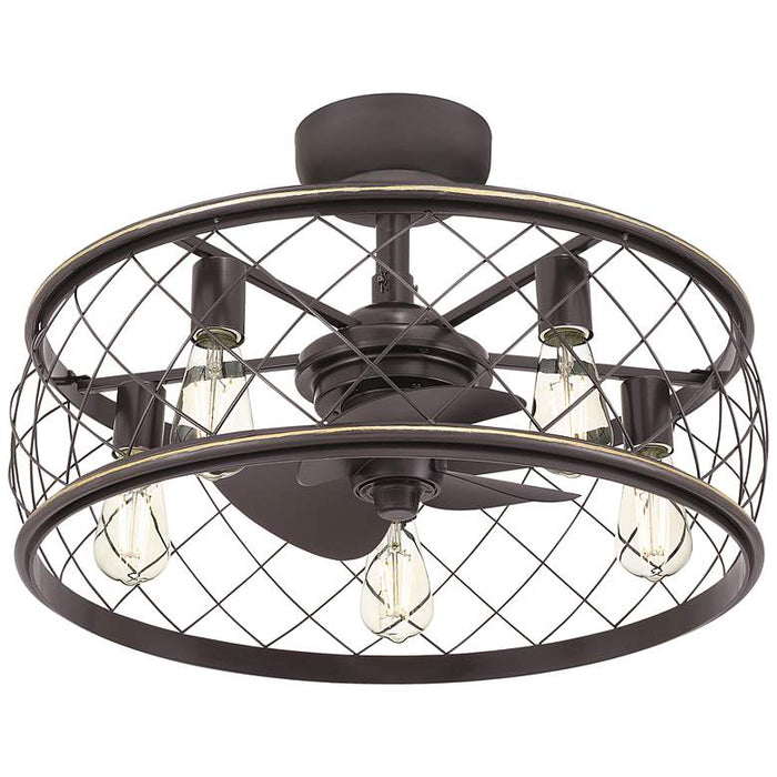 12" Bronze LED Ceiling Fan with Remote Control